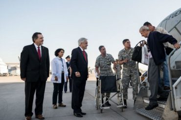 ¡HUYERON DE LA CRISIS! Presidente Sebastián Piñera recibió a los chilenos repatriados desde Venezuela (+Fotos)