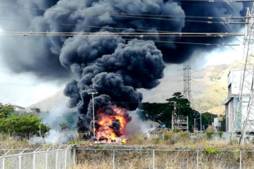 ¡CAÓTICO! Fuerte incendio en subestación eléctrica de Aragua dejó a varios estado del país sin luz este #14Dic (+Fotos)(+Video)