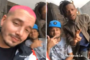 ¡SE LO MOSTRAMOS! J Balvin se encontró a 2 migrantes venezolanos por los calles de Medellín (+vea lo que hizo) (+Video)