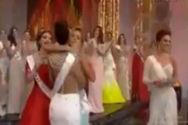 ¡IMPERDIBLE! Esta fue la reacción de las concursantes del Miss Venezuela al escuchar el nombre de Isabella Rodríguez como ganadora (+Video)