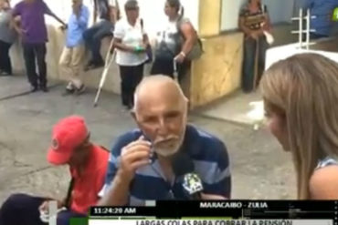 ¡QUÉ TRISTEZA! “Me desmayé, me dieron agua y me dejaron aquí sentado”, lo que sufre un pensionado en el Zulia