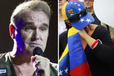 ¡BUENÍSIMO! Cantante británico Morrisey se puso la camiseta de la Vinotinto y cantó contra Maduro (+Foto +Video)