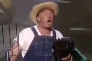 ¡AY, POR DIOS! Trump comparte un video disfrazado de granjero y cantando para anunciar ley agrícola (+Video que no creerás)