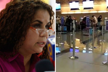 ¡QUÉ CARA DE TABLA! Iris Varela criticó a Colombia por “colapso” de un aeropuerto (ignora el colapso de toda Venezuela) (+Videos)