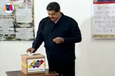 ¡VÉALO! Maduro fue a votar en las elecciones de Concejos Municipales (donde casi no han habido votantes)