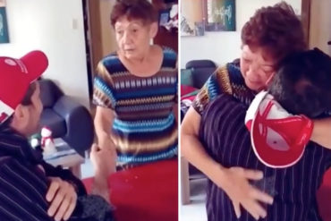 ¡TE TOCARÁ EL ALMA! Luego de 8 años regresó a Venezuela para Navidad: así reaccionó su madre (+Video conmovedor)