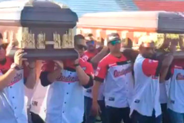 ¡TRISTES MOMENTOS! Así se desarrolló el homenaje a José Castillo y Luis Valbuena en el estadio de Barquisimeto (+Fotos y Videos)