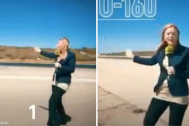 ¡QUÉ LOCURA! Esta periodista rusa puso en riesgo su vida en la pista de aterrizaje del Aeropuerto de Maiquetía (+Maniobras +Video)