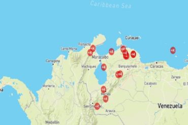 ¡ÚLTIMA HORA! Funvisis reportó un sismo de magnitud 3.7 al suroeste de Sinamaica, estado Zulia