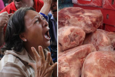 ¡ASÍ ES EL SOCIALISMO! Chavista histérica porque le dieron solo un pedacito de pernil: “Qué falta de respeto. Quién responde” (y la estallaron)