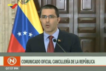 ¡ATENCIÓN! Arreaza califica de «insólita» la resolución del Grupo de Lima: Nada ni nadie impedirá que Maduro tome posesión el #10Ene