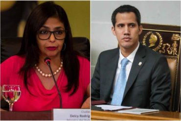 ¡DOLIDA! Delcy Rodríguez sobre Guaidó: “Una persona que se cree presidente porque gobierna desde un carro, no está en sus cabales”