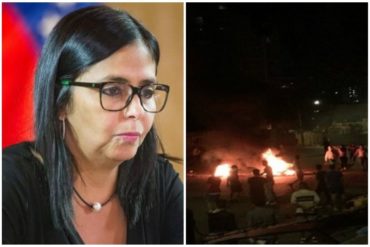 ¡SIGUE CREYENDO! Delcy pretende tapar las fuertes protestas en Caracas: «Fueron guarimberos pagados» (se registraron más de 30 manifestaciones)