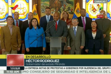 ¡NO TIENEN VERGÜENZA! Gobernadores rojitos siguen arrodillados y manifiestan «ante el mundo» su respaldo a la juramentación de Maduro