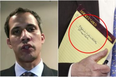 ¡NO SE LO PIERDA! Guaidó habló de la libreta de Boltón en la que se lee «5.000 tropas a Colombia»