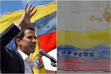 ¡TE HARÁ LLORAR! El regalo que una niña merideña le envió a Juan Guaidó: «Una sonrisa es la llave que abre todos los corazones» (+conmovedor+fotos)