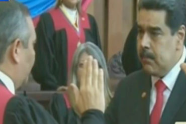 ¡SE QUEDÓ PEGA’O! A Maikel Moreno se le trabó la lengua mientras juramentaba a Maduro (+Video + «kapusquikapubul» reloaded)