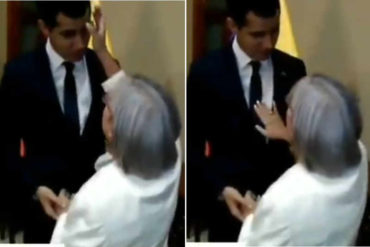 ¡HERMOSO! Así fue como Juan Guaidó recibió la bendición de su madre antes de juramentarse como presidente de la AN (+Video)