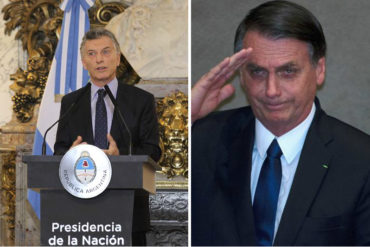 ¡SE LO CONTAMOS! Bolsonaro se reunirá con Macri para discutir sobre la crisis venezolana