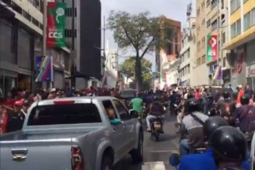 ¡ALERTA! Reportan presencia de colectivos en el centro de Caracas durante juramentación de Maduro (+Video)