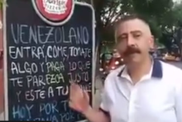 ¡ENTERNECEDOR! El emotivo mensaje del dueño de pizzería argentina que apoya a los migrantes venezolanos (+Video)