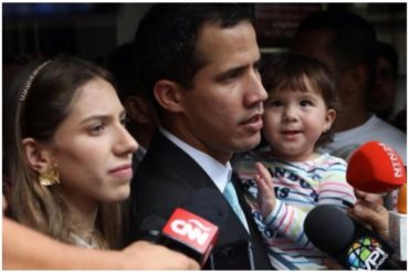 ¡HERMOSO! El tierno reencuentro de Guaidó y su esposa con su hija Miranda este #4Mar (+Foto)