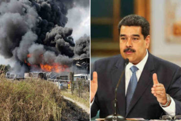 ¡LA EXCUSA! Maduro dijo que incendio en galpones del IVSS fue por “bomba puesta por terroristas”