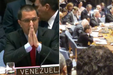 ¡IMPERDIBLE! La cara de preocupación de Arreaza durante el Consejo de Seguridad de la ONU (+Video)