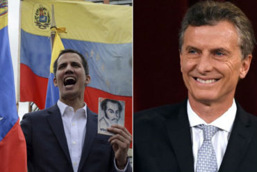 ¡LO ÚLTIMO! Mauricio Macri reconoce a Guaidó como «presidente encargado» de Venezuela