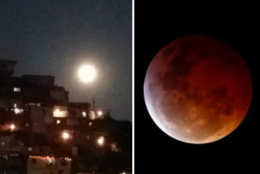 ¡INCREÍBLE! Así se observó la Superluna de sangre en Venezuela (+Fotos)