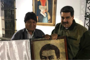 ¡JALA MECATE! El regalo de Morales a Maduro antes de su juramentación (+Foto)