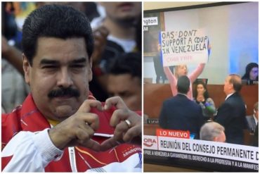 ¡SE LE FUE LA OLLA! Esta mujer interrumpió discurso de Pompeo en la sesión de la OEA para apoyar al régimen Maduro (+Videos)