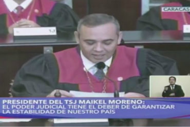 ¡SINVERGÜENZA! Maikel Moreno da inicio a la juramentación de Maduro con un descaro: «Somos un Estado democrático y social de Derecho y de Justicia»