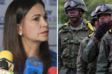 ¡ACERTADA! María Corina Machado: Es un día perfecto para que los militares den un paso adelante y reconozcan a Guaidó