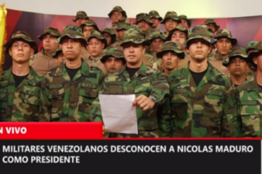 ¡ÚLTIMA HORA! Militares venezolanos en Perú desconocen a Nicolás Maduro (Ratifican a Guaidó como presidente interino)(+Video)