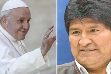 ¡LA MISMA COSA! Evo Morales coincide en mensaje del Papa sobre Venezuela (cuidando el trono de Nicolás)