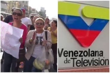 ¡CLARITO, PUES! Opositores gritaron consignas contra el régimen de Maduro en los alrededores de VTV (+Video)