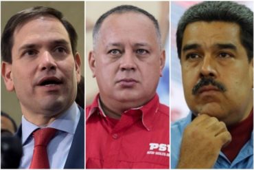 ¡SÉPALO! La gran pregunta de Rubio: «¿Cómo en un país donde la gente se está muriendo de hambre, Maduro y Cabello pesan tanto?»