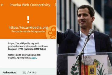 ¡SEPA! Wikipedia califica como presidente a Juan Guaidó y Cantv los bloquea de nuevo (+Foto)