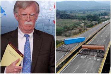 ¡SIN PELOS EN LA LENGUA! Bolton condena que nieguen entrada a la ayuda humanitaria: mientras, Maduro y sus compinches se siguen enriqueciendo (hasta cuándo)