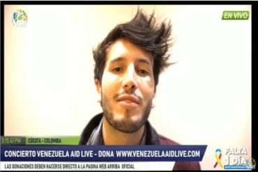 ¡GRAN GESTO! Sebastián Yatra no pudo estar en el Venezuela Aid Live pero donó 5 toneladas de alimentos (+Video)