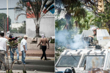 ¡PENDIENTES! Reportan fuerte represión desde el Cuartel Libertador en Maracaibo contra venezolanos que exigen la ayuda humanitaria (+Video)