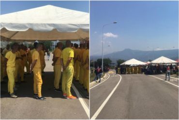 ¡SOSPECHOSO! Presos del centro penitenciario Santa Ana fueron llevados al puente Las Tienditas: Buscan evitar la entrada de la ayuda humanitaria (+Video)