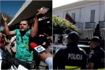 ¡POLÉMICO! En fotos: Así estuvieron los alrededores de la Embajada de Venezuela en Costa Rica (Personal de Guaidó entró a la sede)