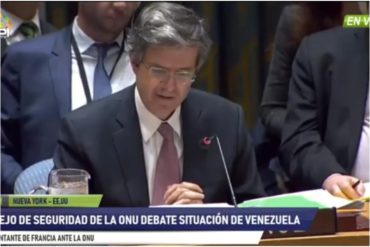 ¡SIN RODEOS! La punta de Francia a China y Rusia en la ONU: “Los países que bloquean esta resolución propuesta por EEUU quieren proteger a Maduro” (+Video)