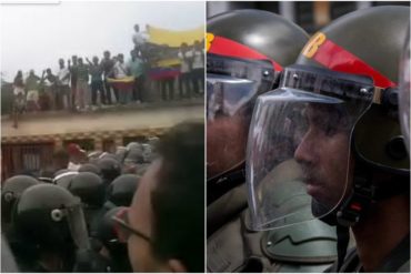 ¡MIRE! GNB permite el paso a un grupo de manifestantes al comando 71 en la Isla de Margarita (+Video)