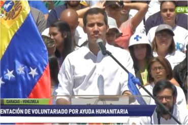 ¡FIRME! Guaidó reta al régimen: «Estamos dispuestos a hacer lo necesario para que ingrese la ayuda» (Se mantendrán en las calles)