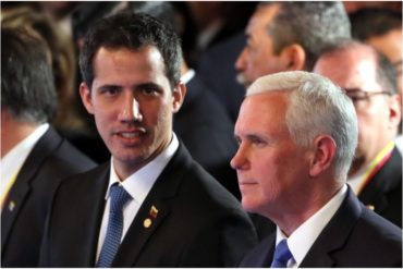 ¡IMPORTANTE! Pence reiteró que EE.UU. continuará apoyando a Guaidó y a Venezuela en su lucha por la libertad