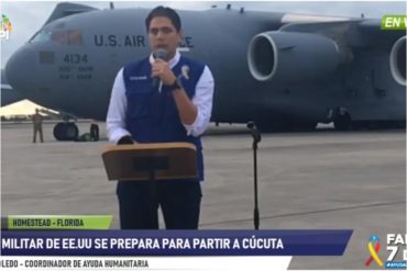 ¡ESPERANZADOR! Ayuda humanitaria podría entrar el #23Ene por aire mar y tierra, dice Lester Toledo