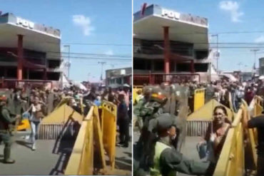 ¡PENDIENTES! Maestros venezolanos se enfrentan  a la GNB en Táchira para lograr pasar a Colombia (+Video)